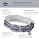 Blueberry Pet Soft Comfy MultiColored Stripe Fleece Padded Adjustable Dog Collar with Metal Buckle Grey Neck 9125 for Small Breed