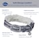 Blueberry Pet Soft Comfy MultiColored Stripe Fleece Padded Adjustable Dog Collar with Metal Buckle Grey Neck 9125 for Small Breed