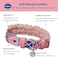 Blueberry Pet Soft Comfy Scottish Argyle Fleece Padded Adjustable Dog Collar with Metal Buckle Pink Neck 17205 for Large Breed