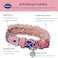 Blueberry Pet Soft Comfy Scottish Argyle Fleece Padded Adjustable Dog Collar with Metal Buckle Pink Neck 17205 for Large Breed