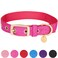 Blueberry Pet The Most Coveted Designer Mixed Metallic Thread Adjustable Dog Collar in Dazzling Rose Pink with Metal Buckle Neck 17205 for Large Breed