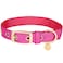 Blueberry Pet The Most Coveted Designer Mixed Metallic Thread Adjustable Dog Collar in Dazzling Rose Pink with Metal Buckle Neck 17205 for Large Breed