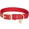 Blueberry Pet The Most Coveted Designer Mixed Metallic Thread Adjustable Dog Collar in Sparkling True Red with Metal Buckle Neck 9125 for Small Breed
