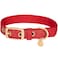 Blueberry Pet The Most Coveted Designer Mixed Metallic Thread Adjustable Dog Collar in Sparkling True Red with Metal Buckle Neck 9125 for Small Breed