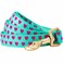Blueberry Pet Valentines Day Dog Leash Velvety SoftTouch Heart Flocking Lead for Large Dogs Minty Green 4 ft x 1