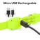 BSEEN Adjustable LED Dog Cat Collar Rechargeable Small Breeds Green 85118 inches Nylon Lightweight Reflective 2 Flash Modes