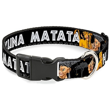 Buckle-Down BuckleDown Plastic Clip Collar Lion King Simba Nala HAKUNA MATATA 1 Wide Fits 1526 Neck Large