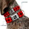 Buckle-Down BuckleDown Seatbelt Buckle Dog Collar Buffalo Plaid BlackRed 1 Wide Fits 1117 Neck Medium