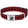 Buckle-Down BuckleDown Seatbelt Buckle Dog Collar Buffalo Plaid BlackRed 1 Wide Fits 1117 Neck Medium