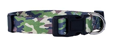 Native Pup Camo Dog Collar Small Green