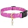 FYEQYAOU Cotton Handmade Dog Collar Cute and Distinctive Patterns Purple Fish with Pendant for Girl Boy Dogs Collars S