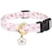 FYEQYAOU Cotton Handmade Dog Collar Cute and Distinctive Patterns White Flower with Pendant for Girl Boy Dogs Collars S