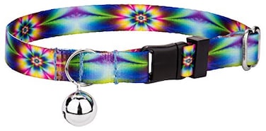 Country Brook Petz Tie Dye Flowers Cat Collar Groovy Collection Featuring Far Out Designs