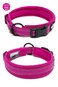 La La Creation Core Reflective Dog Collar with Ring Breathable Mesh Soft Padded Adjustable Nylon Pet Collar 06 Wide Pink XXS