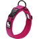 La La Creation Core Reflective Dog Collar with Ring Breathable Mesh Soft Padded Adjustable Nylon Pet Collar 08 Wide Pink L
