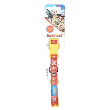 DC Comics DC Wonder Woman Dog Collar Medium Officially Licensed DC League of SuperPets Collar with DRing for Leash