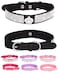 Aecllcea Dog Collar for Small Dogs Adjustable Leather Suede Bling Dog CollarsPink Dog Collar Cat Collar Rhinestone Dog Collar M black3