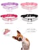 Aecllcea Dog Collar for Small Dogs Adjustable Leather Suede Bling Dog CollarsPink Dog Collar Cat Collar Rhinestone Dog Collar M black3