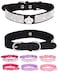 Aecllcea Dog Collar for Small Dogs Adjustable Leather Suede Bling Dog CollarsPink Dog Collar Cat Collar Rhinestone Dog Collar M black3