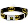 Buckle-Down Dog Collar Seatbelt Buckle Batman Shield Black Yellow 15 to 26 Inches 10 Inch Wide