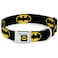 Buckle-Down Dog Collar Seatbelt Buckle Batman Shield Black Yellow 15 to 26 Inches 10 Inch Wide