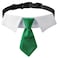 XZYZ Dog Collar Soft Polyester Dog Bow Tie with Metal Buckle for Large Medium and Small Boys Cat Dog Tie Medium GreenWhite