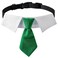 XZYZ Dog Collar Soft Polyester Dog Bow Tie with Metal Buckle for Large Medium and Small Boys Cat Dog Tie Small GreenWhite