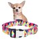 YOUALSO Dog Collars for Small Dogs 3D Print Pattern Soft Nylon Pet Puppy Collars Adjustable for XS Small Medium Large Dogs Girl Boy Colorful Triangle S