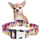YOUALSO Dog Collars for Small Dogs 3D Print Pattern Soft Nylon Pet Puppy Collars Adjustable for XS Small Medium Large Dogs Girl Boy Colorful Triangle S