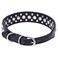 Dogs Kingdom 1220 Length Personalized Rhinestone Leather Bling Crystal Pet Dog Cat Collars for Small Medium Breeds Black S