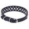 Dogs Kingdom 1220 Length Personalized Rhinestone Leather Bling Crystal Pet Dog Cat Collars for Small Medium Breeds Black S