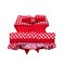 Doggy Parton Dolly Dog Harnesses and LeashCollar Set Collection Red Gingham Harness with Bow XSmall