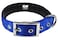 Downtown Pet Supply Deluxe Dog Collar Padded Adjustable Dog Collar with Metal Buckle Dring Machine Washable Water Resistant Thick Dog Collar Blue M Medium Dog Collar