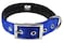 Downtown Pet Supply Deluxe Dog Collar Padded Adjustable Dog Collar with Metal Buckle Dring Machine Washable Water Resistant Thick Dog Collar Blue M Medium Dog Collar