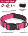 Dynmeow Reflective Dog Collar and Leash Set for Large Dogs HotPink