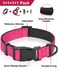 Dynmeow Reflective Dog Collar and Leash Set for Large Dogs HotPink