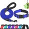 Dynmeow Reflective Dog Collar and Leash Set for Large Dogs Navy Blue