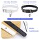 ECSiNG 2PCS Cat Collar with Bell PU Leather Comfortable Kitten Collars for 1523cm Neck Size Adjustable Length Small Pets Supplies 1cm Width Black White
