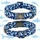 Elegant little tail Dog Collar Blue Shark Pattern Pet Collar Durable Cute Dog Collars Male or Female Pet Gift Adjustable Dog Collar for Medium Dogs