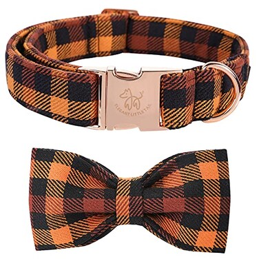 Elegant little tail Dog Collar with Bow Bowtie Dog Collar Adjustable Fall Dog Collars for Small Medium Large Dogs