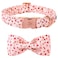 Elegant little tail Valentines Dog Collar with Bow Bow Tie Pet Collars Cute Heart Bowtie Puppy Dog Collar for Small Dogs