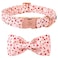 Elegant little tail Valentines Dog Collar with Bow Bow Tie Pet Collars Cute Heart Bowtie Puppy Dog Collar for Small Dogs