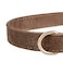 Ewinoom Soft Dog Collar with Metal Buckle Adjustable Durable Comfort Corduroy Collars for Large Medium Small Dogs Coffee