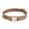 Ewinoom Soft Dog Collar with Metal Buckle Adjustable Durable Comfort Corduroy Collars for Large Medium Small Dogs Coffee