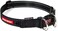 EzyDog Double Up Dog Collar Double DRings for Superior Strength Safety and Comfort Nylon Dog Collar with Reflective Trim and ID Attachment Point Large Black