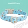 Faygarsle Funny Chicken Pattern Dog Collar Cotton Fabric Light Blue with Farm Animal Print for Small Medium Large Dogs S