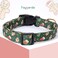 Faygarsle Green Dog Collar Christmas Design Gingerbread Man Pattern for Small Medium Large Dogs Collar Cute Stylish Girl Boy Christmas Dog Collar S