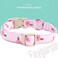 Faygarsle Pink Floral Dog Collar with Roses Pattern Spring Summer Design for Small Medium Large Dogs S