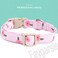 Faygarsle Pink Floral Dog Collar with Roses Pattern Spring Summer Design for Small Medium Large Dogs S