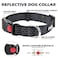Fida Reflective Dog Collar Nylon Dog Collars with Neon Colors for SmallMediumLarge Dogs High Visibility Dog Collars with Safety Locking BuckleLarge Black
